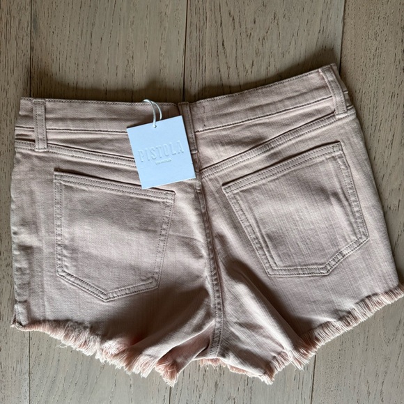 New Pistola Frayed Hem Shorts in Rose Whisper - Picture 2 of 7